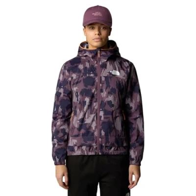 Imagen de The North Face Mountain Athletics WIND Track TOP Print Chaqueta Hard shell, Mujer, Talla: Large, Midnight mauve