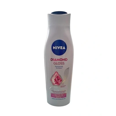 Imagen de NIVEA Diamond Shine champú suave (250 ml), nutritivo con partículas de diamante, cuidado intensivo para cabello normal y opaco