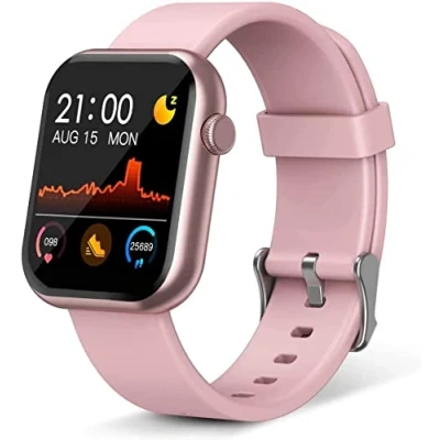 Imagen de AMITVA Reloj Inteligente, Inteligente con Monitor de frecuencia cardíaca y presión Arterial para Mujeres, Deportivo Pantalla táctil Completa a Prueba Agua, Android iOS Samsung