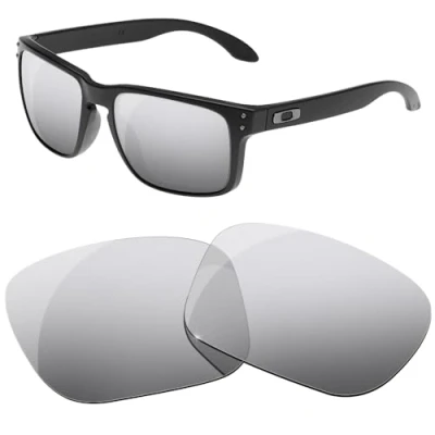 Imagen de HiCycle2 Lentes de repuesto polarizadas para gafas sol Oakley Holbrook XL, múltiples opciones, Silver, nothing