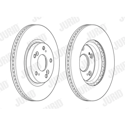 Imagen de JURID 563127JC Disco de freno 293 25 5 114,3 ventilado revestido con tornillos HONDA: CIVIC 10, 9, HR V II