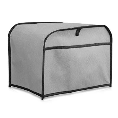 Imagen de kwmobile Funda compatible con tostadora de 2 rebanadas Cubierta protectora antipolvo para En gris claro