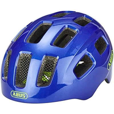 Imagen de ABUS Casco de bicicleta Youn I 2.0 con luz para niños, adolescentes y jóvenes niñas niños azul (sparkling blue), talla S
