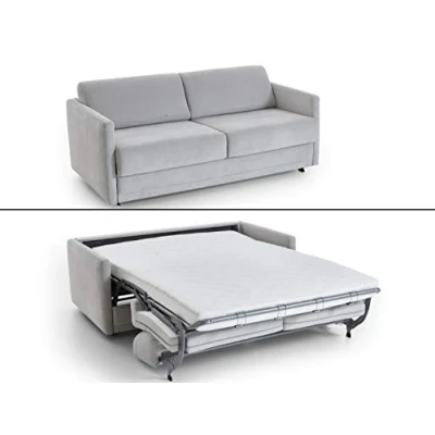 Imagen de Atlantic Home Collection Dauer Schlafsofa Limone, hochwertig gepolstert, Hellgrau Sofás, Material Estructural, Gris Claro, Dauerschläfer, ca. 178x93x82 cm (BxTxH)