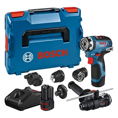 Imagen de Bosch Professional 12V System GSR 35 FC Atornillador a batería (Brushless, Nm, 5 cabezales FlexiClick, 2 baterías x 3.0 Ah, en L BOXX)
