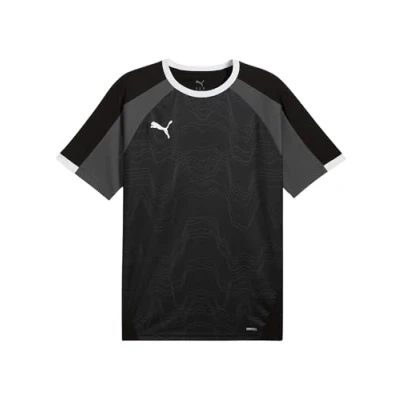 Imagen de Puma Individualliga Graphic Camiseta estampada, Hombre, Talla: Small, Black/shadow gray