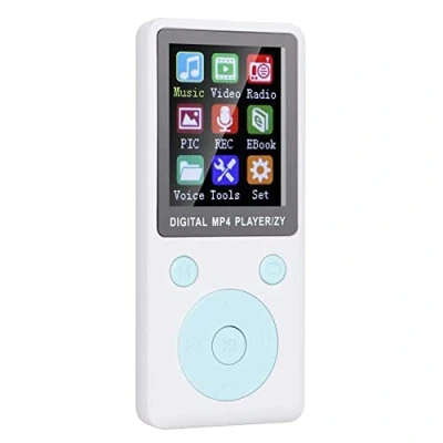 Imagen de Reproductor de MP3, MP4 MP3 T1 Music 8G con Soporte Bluetooth Tarjeta Memoria 32G música Sonido estéreo portátil HiFi Botones Redondos(Blanco)