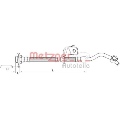 Imagen de METZGER 4110820 Latiguillos de Freno 471 M10 x 1 KIA: Sportage III