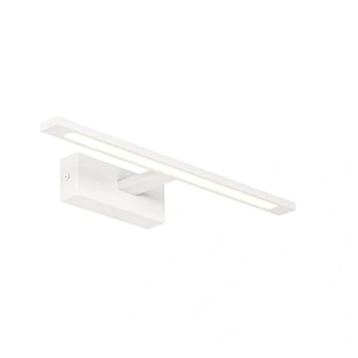 Imagen de QAZQA Diseño Aplique blanco 41,5 cm con LED IP44 Jerre Acero Alargada Incluye Max. 1 x 13 Watt