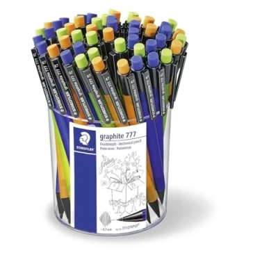 Imagen de Staedtler Graphite 777 07KP50 portaminas para escritura 0,7 mm, colores translúcidos surtidos. Bote con 50