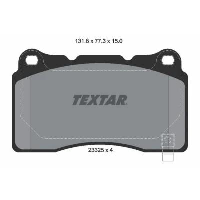 Imagen de TEXTAR 2332501 Juego de pastillas freno con avisador acústico desgaste HONDA: CIVIC 9, TESLA: Model S, X, FORD USA: Mustang Mk5 Coupé