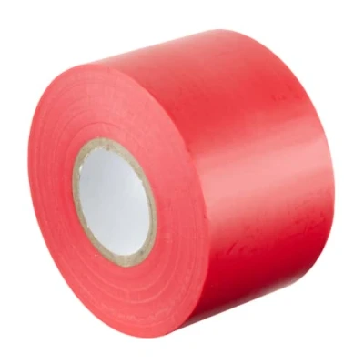 Imagen de Gocableties Cinta aislante roja de 50 mm x 33 m para instalaciones eléctricas Autoadhesiva y resistente, ancha proteger, agrupar reparar cables 1 rollo