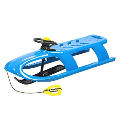 Imagen de Trineo alto con pala direccionable por volante, deslizadores de acero, y cuerda, modelo Bullet Control