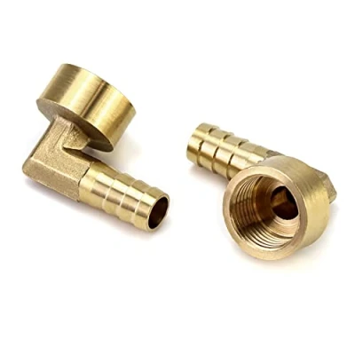 Imagen de QWORK Codo de 90 Grados Acople Latón,12mm x G1/2, 2 Piezas