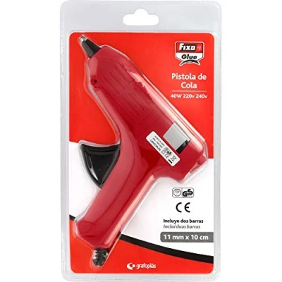 Imagen de FIXO Pistola de Cola 40W Boquilla Antigoteo Cable 0.9M Incluye 2 Barras