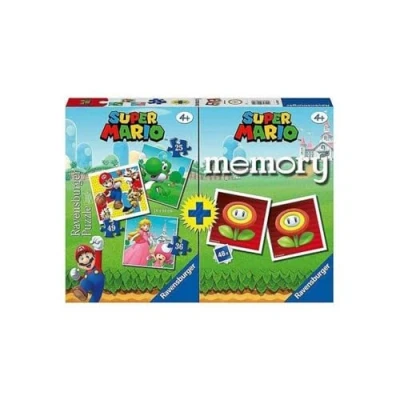 Imagen de Ravensburger Multipack Super Mario, Memory® 48 Cartas + 3 Puzzle Niños de 25/36/49 Piezas, 4+ Años