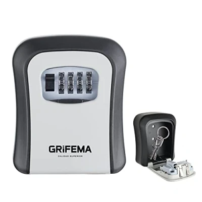 Imagen de GRIFEMA GA1003 1 Caja de Seguridad para Llaves, Cerradura, Armarios Pared, Gris
