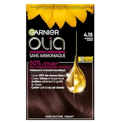 Imagen de Coloración permanente Garnier Olia a base de aceite, sin amoníaco, color castaño