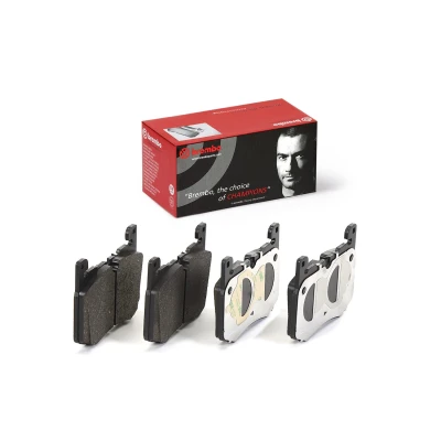 Imagen de BREMBO P 44 030 Juego de pastillas freno preparado para indicador desgaste Chapa antichirridos con accesorios, pesos equilibrio