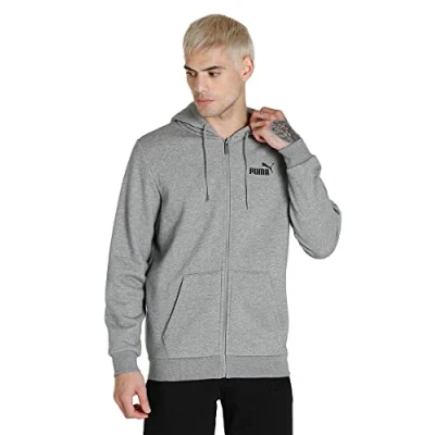 Imagen de Puma ESS Small LOGO FZ FL Sudadera con cremallera, Hombre, Talla: Small, Medium gray heather