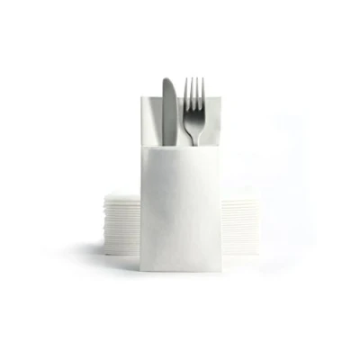 Imagen de Alvotex Chic Airlaid 50 Servilletas Desechables (39 x 40 cm), Color Blanco