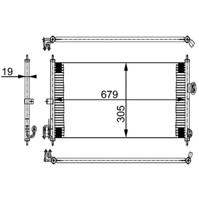 Imagen de MAHLE ORIGINAL AC 252 000S Condensador con junta anular, sin secador 679 NISSAN: Almera 2 Limousine, II Hatchback