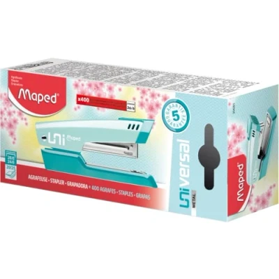 Imagen de Maped Material de Oficina Grapadora Univ Metal Capacidad Grapado Simultáneo 20/25 Hojas Diseño en Color Azul Pastel Con Función Punteado