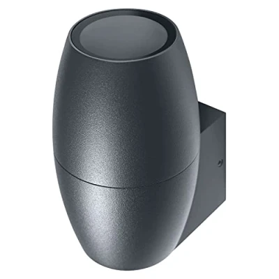 Imagen de LEDVANCE LED Wandleuchte für 1x GU10 Leuchtmittel, Design Leuchte Aussen in Kanonenoptik, 1 seitige indirekte Beleuchtung, aus hochwertigem Aluminium dunkelgrau, ENDURA CANNON Wall Down