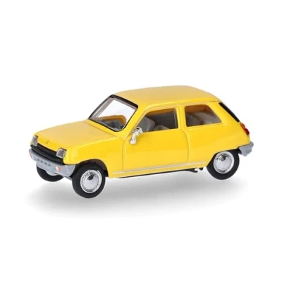 Imagen de Herpa Miniatura del Coche Renault R5, Escala 1/87, maqueta de colleción, modelismo, Modelo aleman, Figura plástico, Color: Amarillo