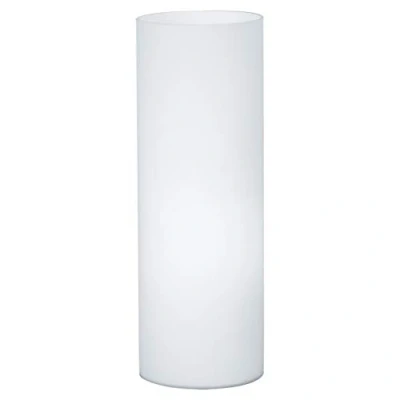 Imagen de Eglo lámpara de mesa Geo, luz 1 llama, cabecera cristal, color blanco, cristaL Opas matt, zócalo E27, incl interruptor