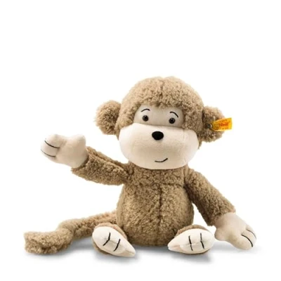 Imagen de Steiff Soft Cuddly Friends Animal Brownie Monkey, 12 Pulgadas, marrón Claro, Color, 30,48 cm (060304)