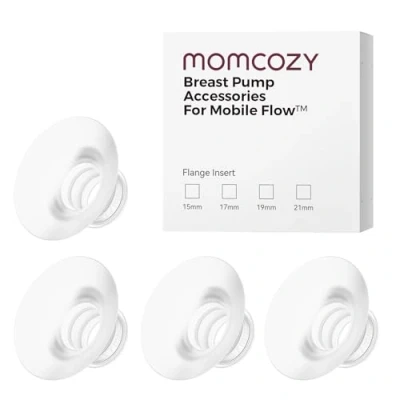 Imagen de Momcozy Inserto de Brida Mobile Flow M9 Upgrade 17mm, Accesorios Repuesto Originales para Extractor Leche Upgrade, 4 Unidades (17mm)