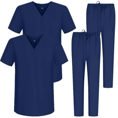 Imagen de MISEMIYA Lot Sanitaires Bz 2 6801 6802 Pack Pcs Casaca Y PANTALÓN Unisex Uniformes Sanitarios, Azul Marino 88, L Adulto