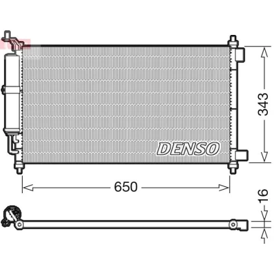 Imagen de DENSO DCN46020 Condensador con secador R 134 a NISSAN: Juke, MICRA 3