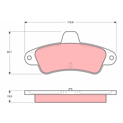 Imagen de TRW GDB4084 Juego de pastillas freno no preparado para indicador desgaste FORD: MONDEO 2, 1, Cougar Coupé