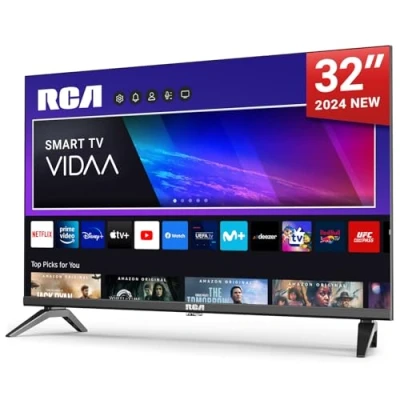Imagen de RCA Smart TV 32 Pulgadas LED HD WiFi Televisión con App Store, Sintonizador Digital, Prime Video, Netflix, Youtube, DAZN, Disney+, Pluto TV, Apoyado por VIDAA (VRS32HQ1, 2024)