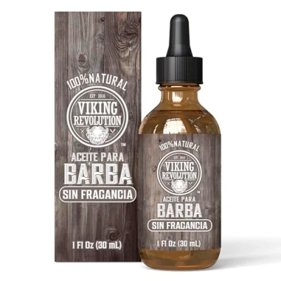 Imagen de Viking Revolution Aceite Barba Hombre Argan y Jojoba Favorece el Crecimiento de la Suaviza Fortalece Bigote los HOmbres Natural Sin Aroma 30 ml