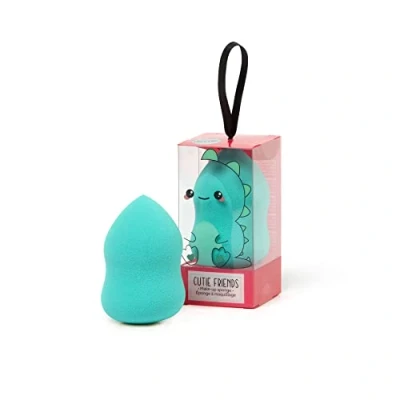 Imagen de Legami Esponja de maquillaje, para la aplicación base y correctores, extiende el producto sin absorber demasiado, práctica uniforme, suave al tacto, diámetro 4 cm, Tema Dino