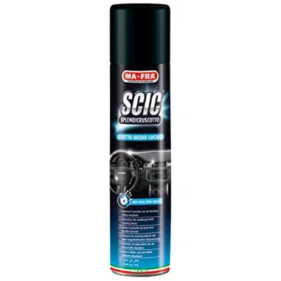 Imagen de Ma Fra, Scic BLU, Spray Abrillantador Salpicaderos con Brillo Medio, Elimina el Polvo, Da y Suavidad a Las Superficies, No Graso, Tamaño 200ml