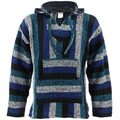 Imagen de Siesta Sudadera con Capucha Mexicano Baja Jerga Festival Surf Hippy Azul Cool Azul, X Large