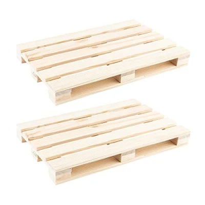 Imagen de Ideen mit Herz Minipalés de madera decorativos, ideales para manualidades o como posavasos bebidas (24 x 16 2,5 cm, 2 unidades)