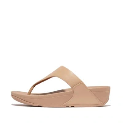 Imagen de Fitflop Lulu Leather Toepost, Sandalia Mujer, Beige, 38 EU