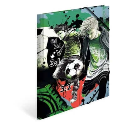 Imagen de HERMA 19660 carpeta Portafolio A4 Street Soccer, de esquina infantil cartón con impresión interior y banda elástica, resistente, para niños niñas