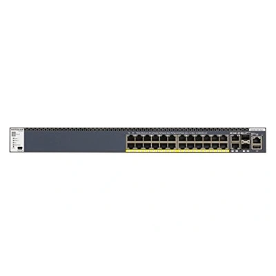 Imagen de Netgear GSM4328PA 100NES Switch apilable (M4300 28 PoE+ (480 W), 24 Puertos 1 GB PoE+, 2 10GBASE T y SFP+)