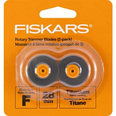 Imagen de Fiskars Titanium Cuchillas de Repuesto para Recortadora Papel giratori, Titanio, Plata/Naranja