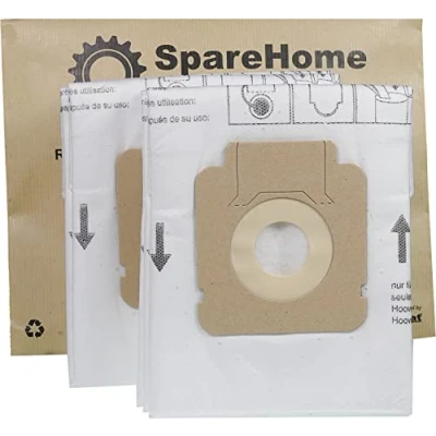 Imagen de ReleMat SpareHome® 10 Bolsas Alta filtración reemplazo para aspiradores Hoover Brave, Freespace, Capture, Flash, Greenray y Sprint