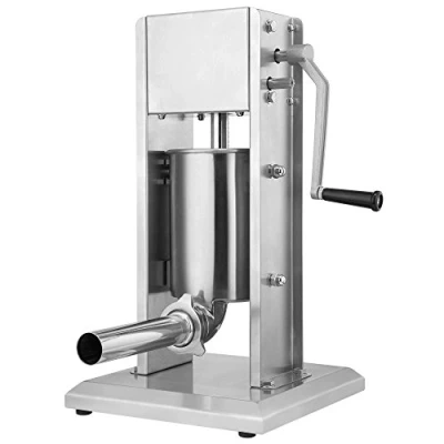 Imagen de Zelsius Máquina Embutidora Profesional de Salchichas I Acero Inoxidable Manual Cuatro Tubos Llenado Diferentes con Caja Cambios 2 Velocidades Válvula Ventilación