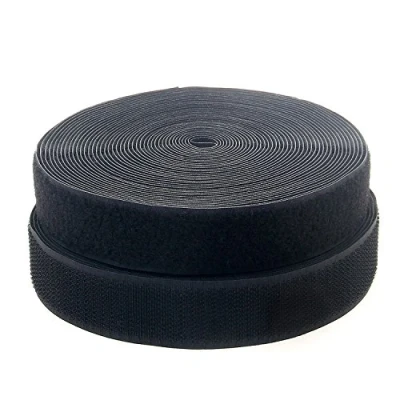 Imagen de TUKA 25m x 50mm Hook y Loop Bandas para coser, no autoadhesivas, 50 mm de ancho, Gancho bucle cinta, vuelta sin adhesivo, Cinta Bucle, negro TKB5030 black