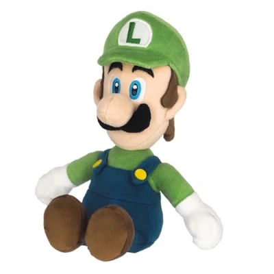 Imagen de Sanei Super Mario AC02 All Star Collection Luigi Peluche pequeño de 10 Pulgadas