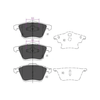 Imagen de KAVO PARTS KBP 4553 Juego de pastillas freno con avisador acústico desgaste MAZDA: 6 Berlina, Hatchback